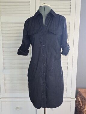 Theory Women’s Black Button-Front Dress